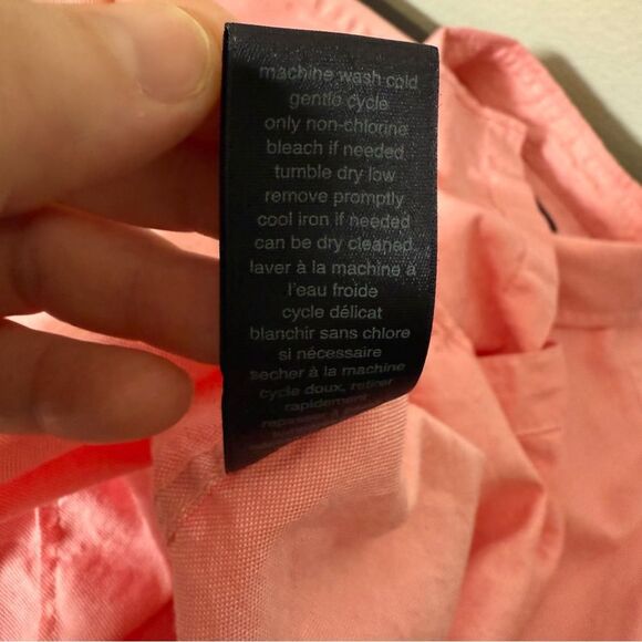 John Varvatos Shirt Mens Sz L Pink Button Down Long Sleeve Cotton Casual Logo - Picture 11 of 13